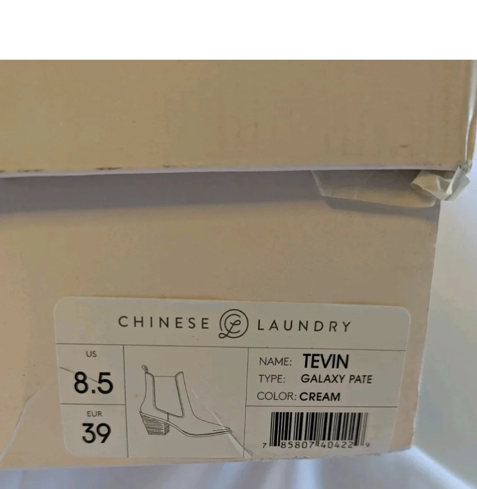 Chinese Laundry Tevin Ankle Boots Galaxy Pate Cream Women's 8.5 M NIB